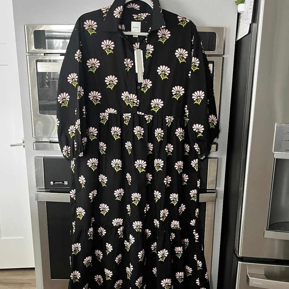 NWT Anthropologie Maeve Bettina Tiered Shirt Dress SM - Picture 1 of 7